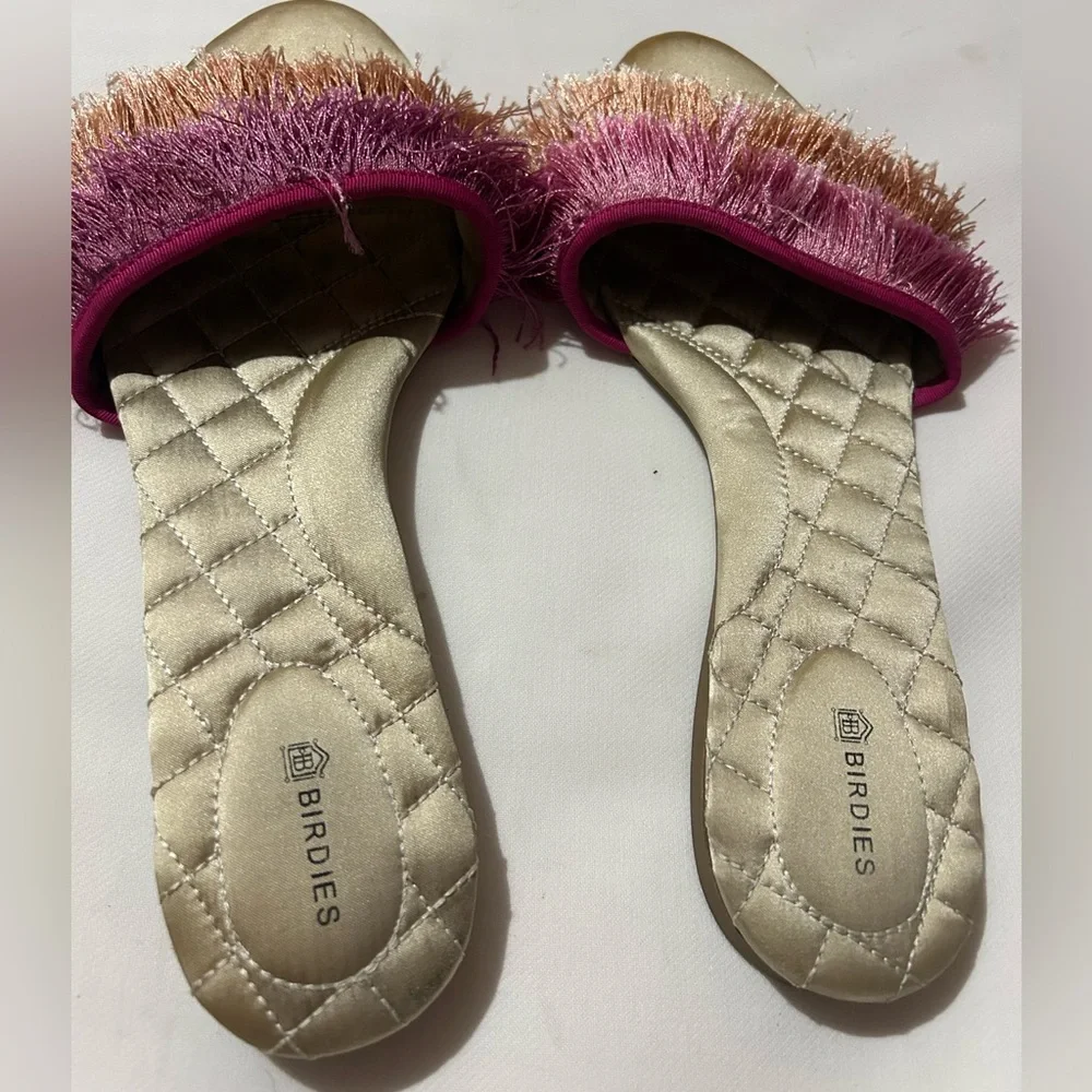 Birdies sparrow fringe sandal slides - Picture 5 of 9